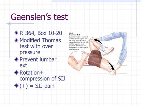 gaenslen's test pelvic torsion test|gaenslen test test accuracy.